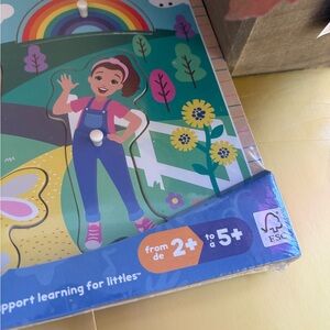 Colorful Kids Puzzle with Girl Character